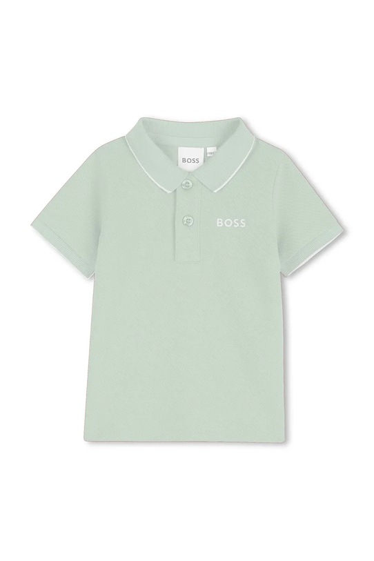 BOSS polo in lana bambino/a colletto abbottonato turchese J52713.86.94
