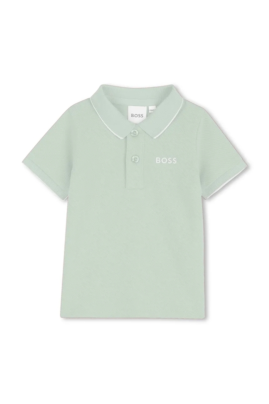 BOSS polo in lana bambino/a colletto abbottonato turchese J52713.86.94