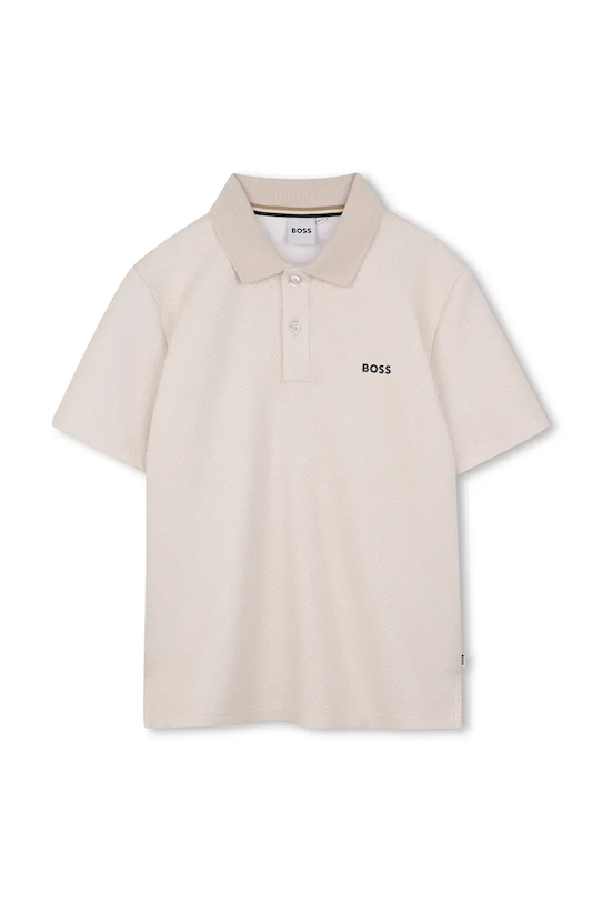 Pamučna polo majica BOSS pamuk bež J52961.102.108