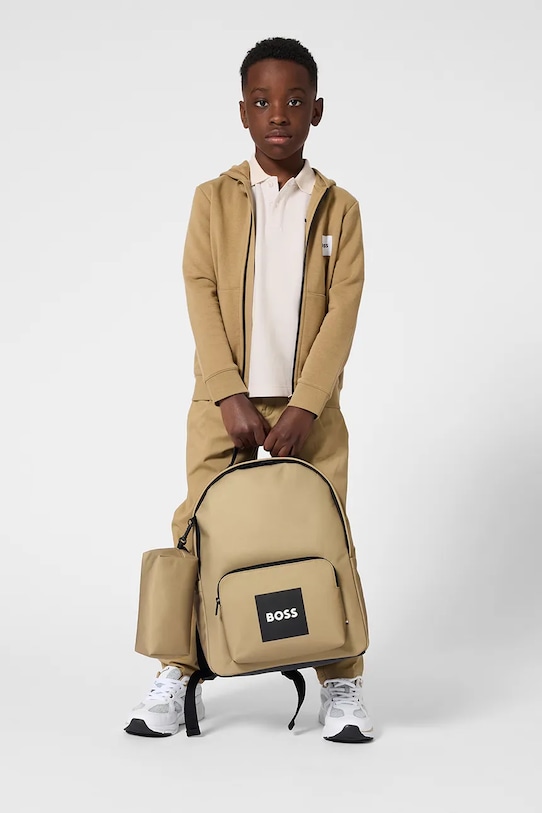 Pamučna polo majica BOSS bež J52961.102.108