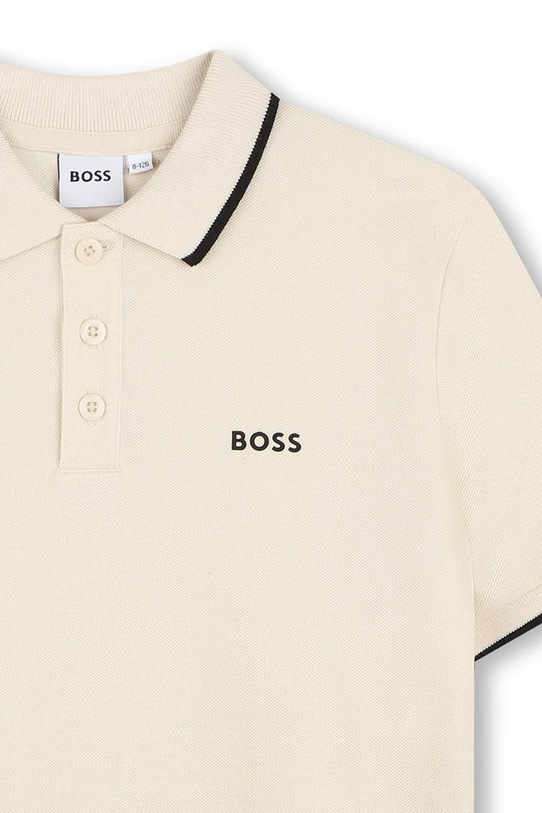Αγορίστικα Βαμβακερό μπλουζάκι πόλο BOSS J53169.102.108 μπεζ