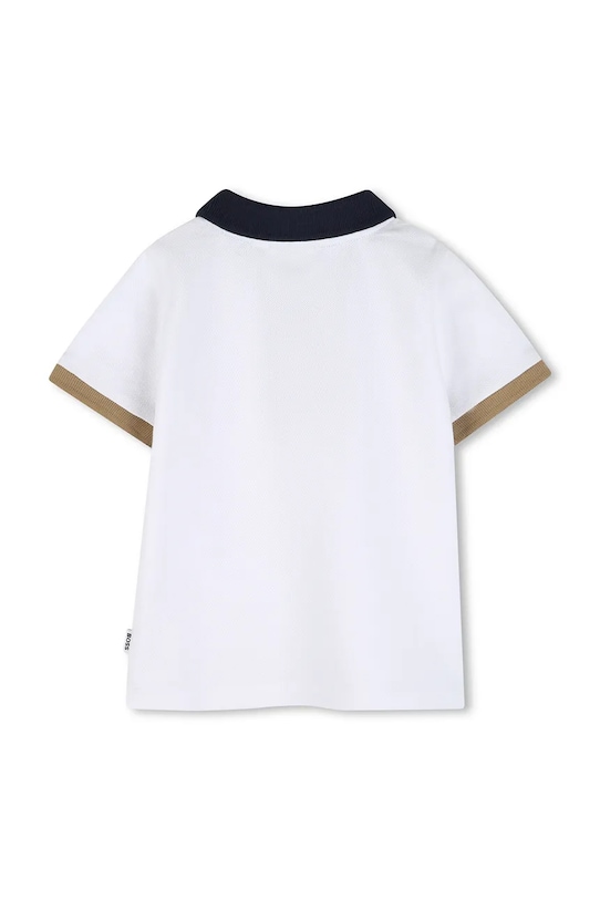 Πόλο για βρέφη BOSS J52878.86.94 λευκό SS26