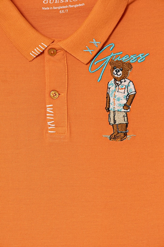 Момче Guess с яка за деца памучен N6GP01.K9WF4.PPY2.M оранжев