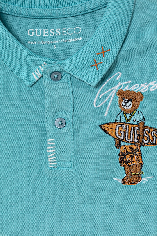 Αγορίστικα Guess Πόλο Παιδικό βαμβακερό N6GP01.K9WF4.PPY2.M μπλε