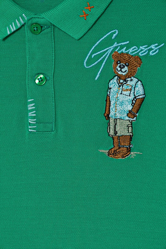 Chłopiec Guess polo dziecięce bawełniane N6GP01.K9WF4.PPY2.M zielony