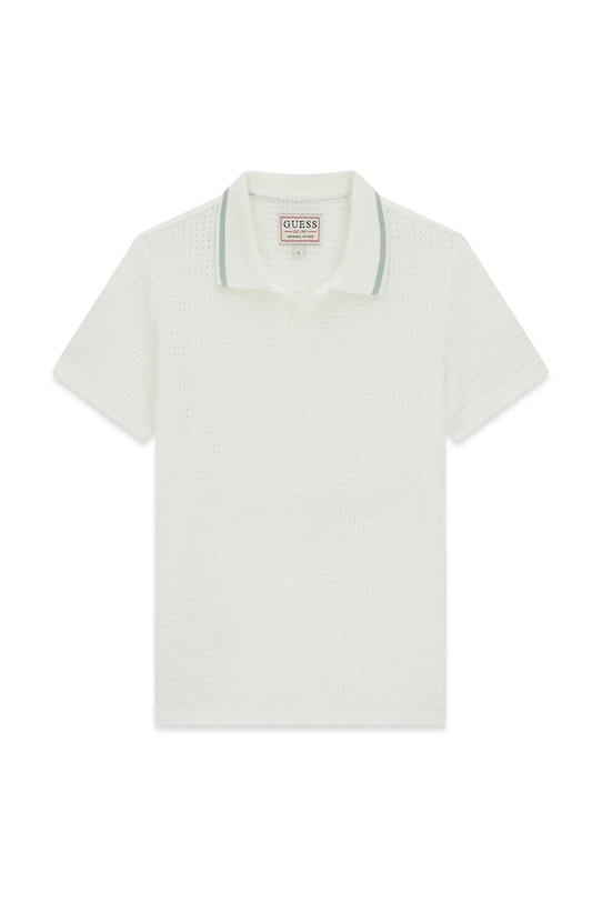 Guess polo dziecięce L6GP08.KG520.PPY2.M biały SS26