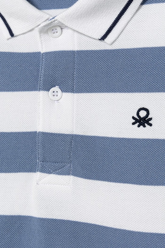 Chłopiec United Colors of Benetton polo dziecięce bawełniane 37JJC3023.G.Stagionale niebieski