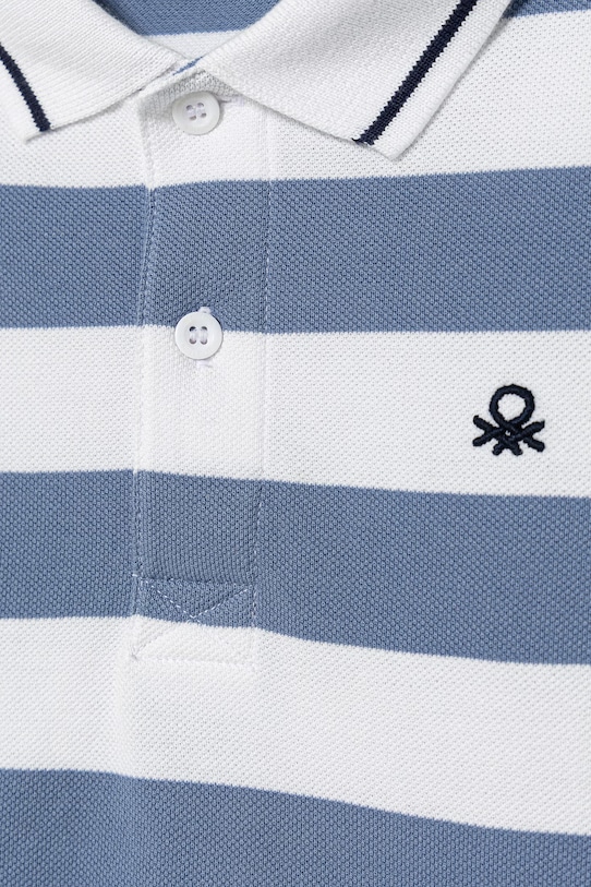 Chłopiec United Colors of Benetton polo dziecięce bawełniane 37JJC3023.G.Stagionale niebieski