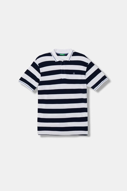 United Colors of Benetton Πόλο παιδικό βαμβακερό σκούρο μπλε 37JJC3023.G.Stagionale