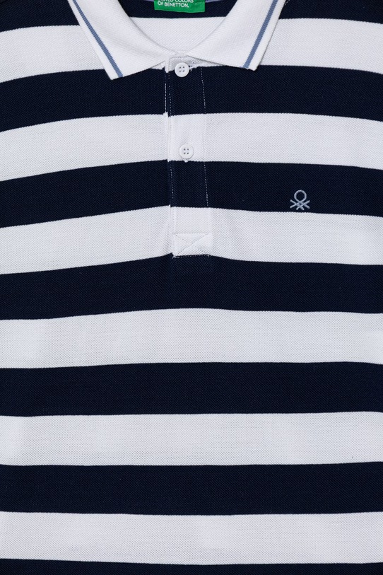 Αγορίστικα United Colors of Benetton Πόλο παιδικό βαμβακερό 37JJC3023.G.Stagionale σκούρο μπλε