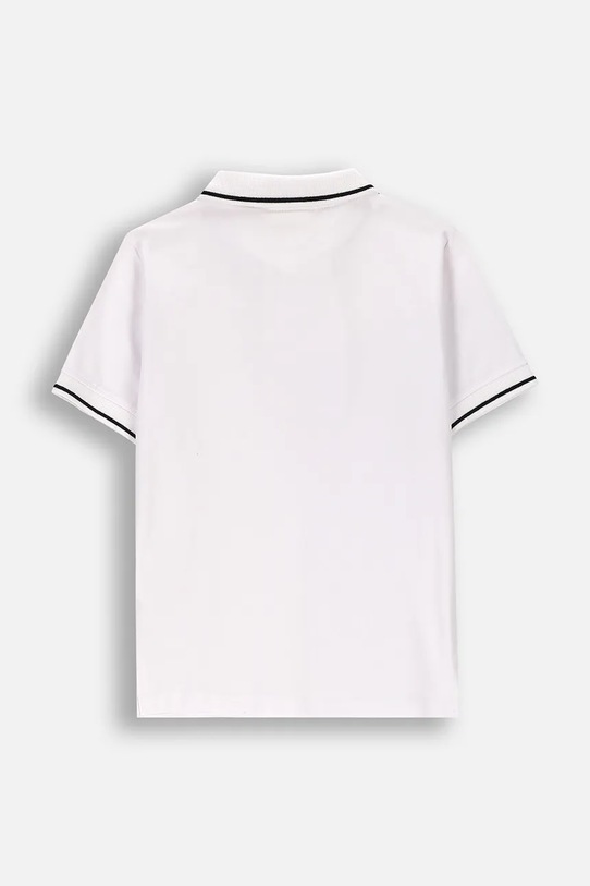 Coccodrillo polo tričko detské s bavlnou WC6143603EJB biela SS26