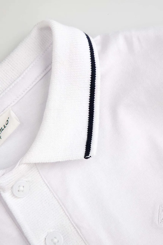 Chlapec Coccodrillo polo tričko detské s bavlnou WC6143603EJB biela