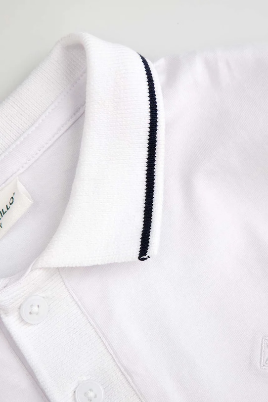 Chlapec Coccodrillo polo tričko detské s bavlnou WC6143603EJB biela