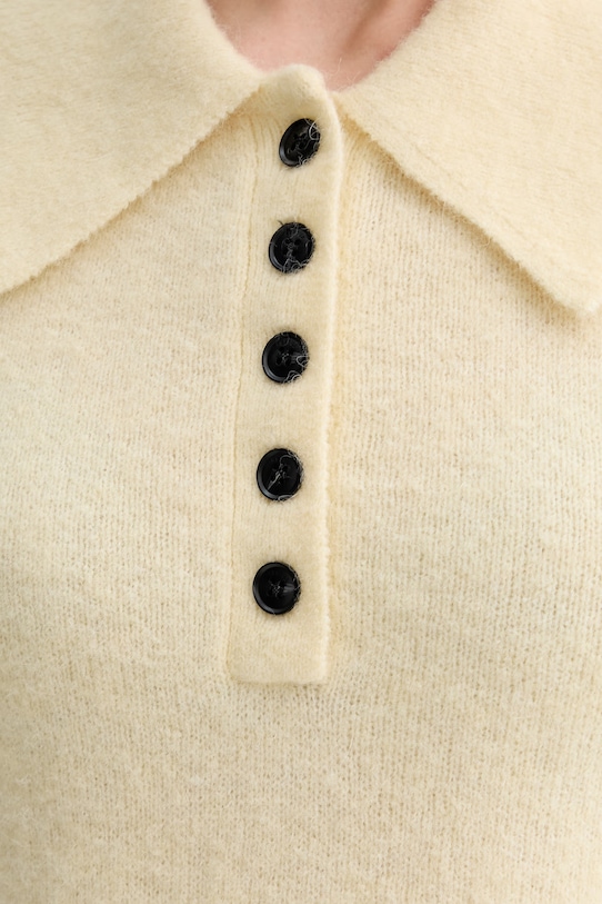 Gestuz sweter z dodatkiem wełny 10910852 żółty