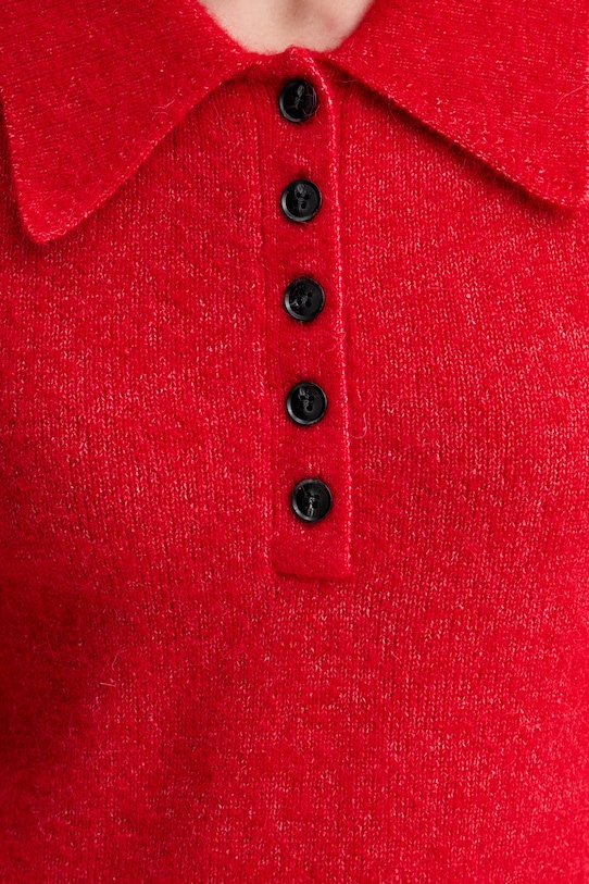 Gestuz sweter z dodatkiem wełny 10910852 czerwony