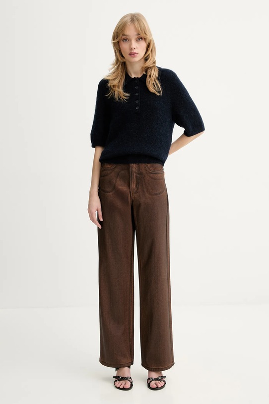 Gestuz sweter z dodatkiem wełny 10910852 granatowy SS26