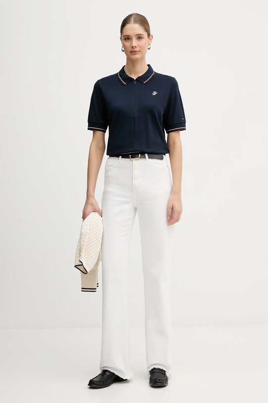 Polo majica Tommy Hilfiger WW0WW47853 mornarsko plava SS26