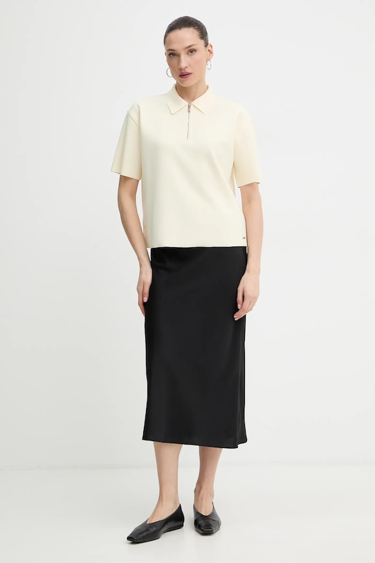 Calvin Klein polo LV044E241G beżowy SS26