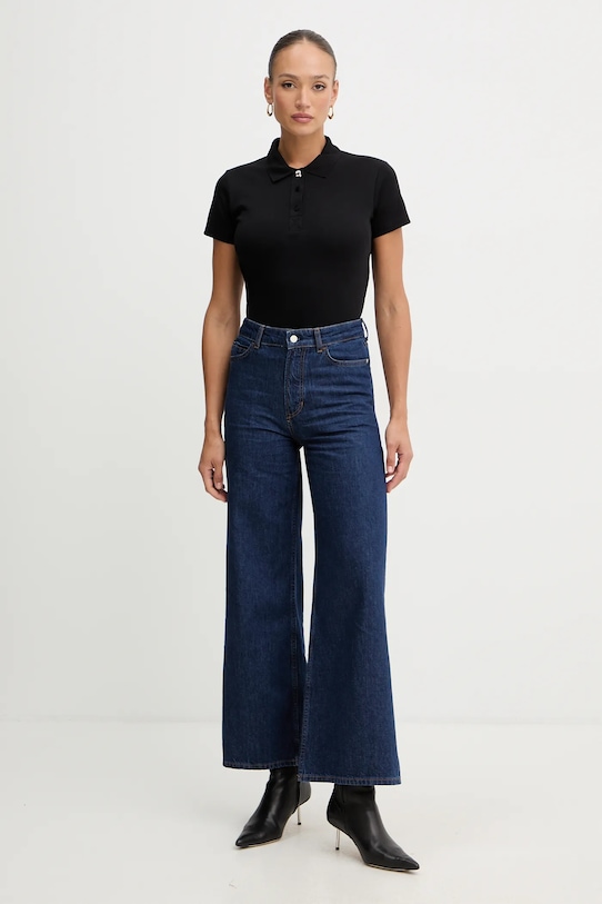 Karl Lagerfeld polo bawełniane IKON B1W17035 czarny SS26