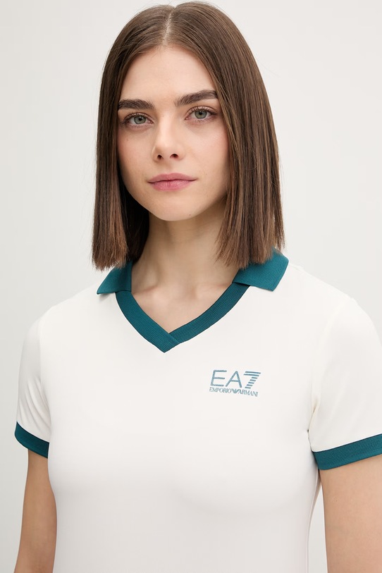 EA7 Emporio Armani t-shirt treningowy beżowy AF12117.7W000891