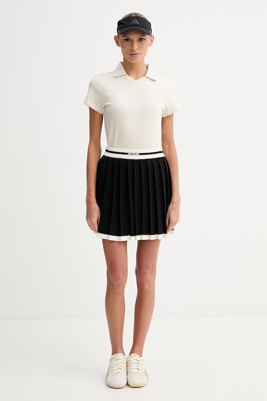 Puma polo damskie bawełniane z elastanem Baby Polo 693848 beżowy SS26