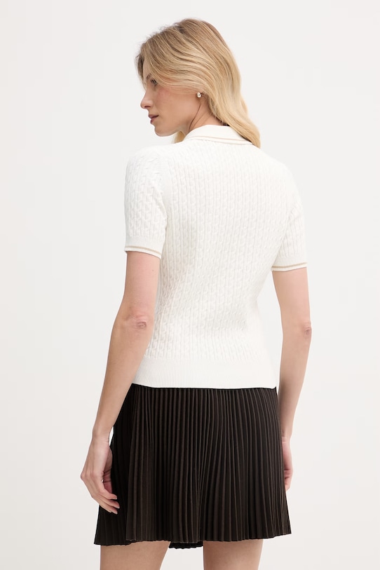 Odzież Lacoste polo swetrowe z bawełną damskie AF0972 beżowy