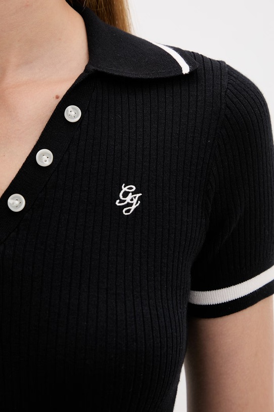 Guess Jeans polo damskie W6GRZ1.Z3P32 czarny