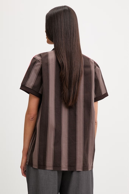 Oblečenie adidas Originals polo tričko dámske bavlnené KD5450 hnedá