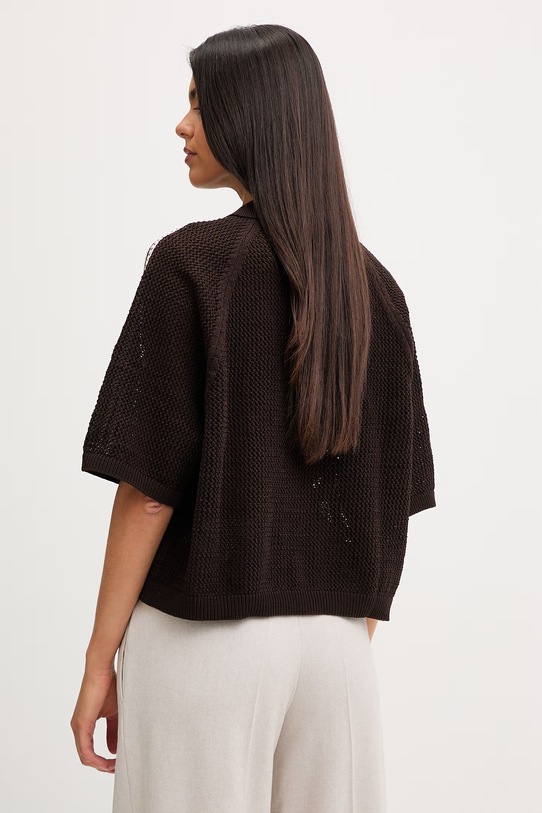 Oblečení adidas Originals svetrové polo dámské KE0198 hnědá