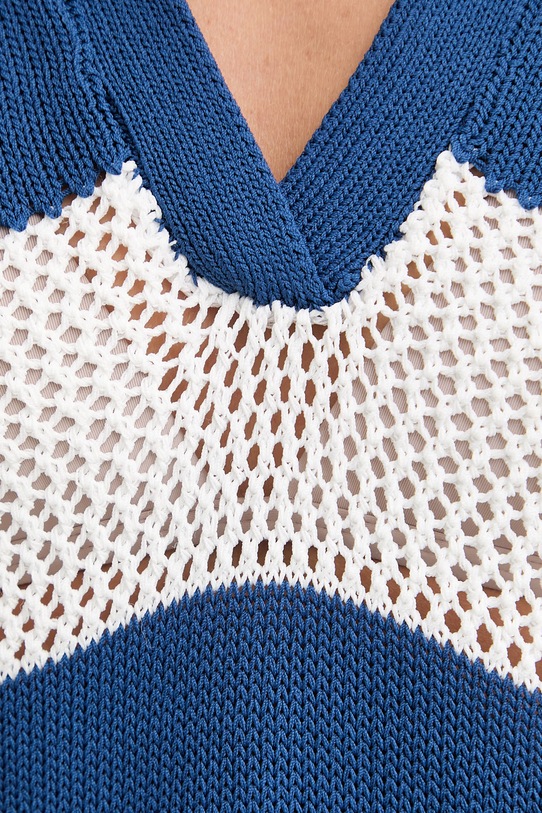 Fracomina polo damskie FJ26ST7004K417O7 niebieski