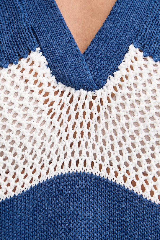 Fracomina polo damskie FJ26ST7004K417O7 niebieski