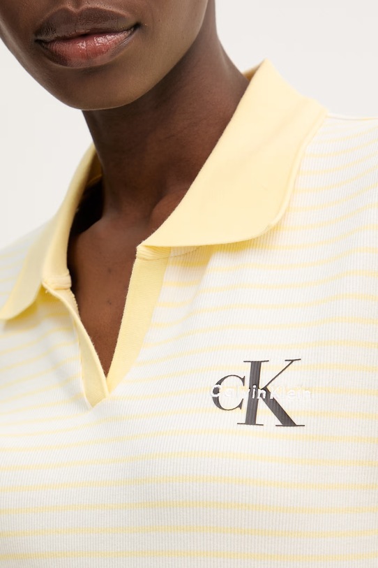 Calvin Klein Jeans polo tričko dámske LV047F835G žltá