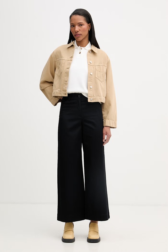 Marc O'Polo polo damskie bawełniane 5000008220 beżowy SS26