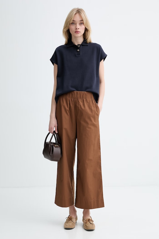 Marc O'Polo πόλο γυναικείο βαμβακερό 5000008220 σκούρο μπλε SS26