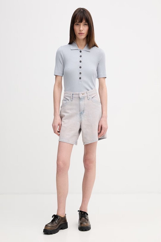 Marc O'Polo polo 5000013268 szary SS26