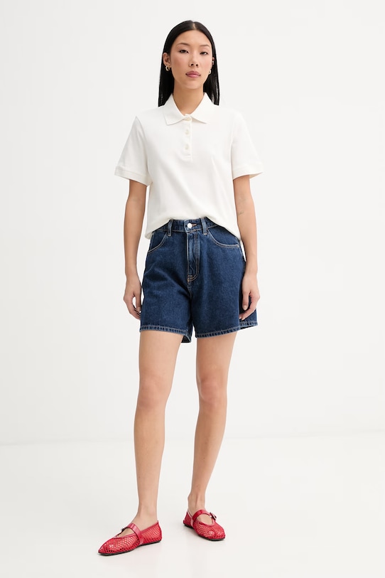 Marc O'Polo polo dámské bavlněné s elastanem 5000013269 béžová SS26