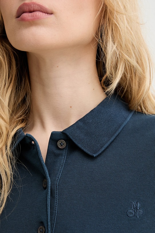 Marc O'Polo polo damskie bawełniane z elastanem 5000013269 granatowy