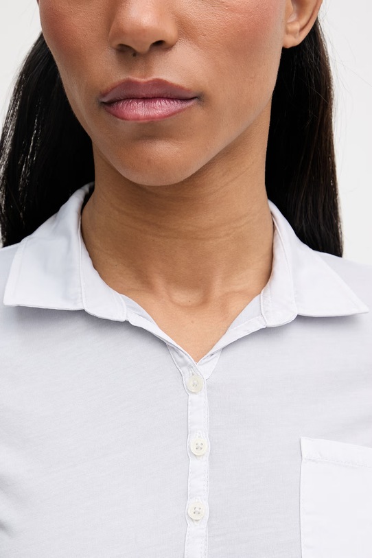 Marc O'Polo polo damskie bawełniane 5000013270 niebieski