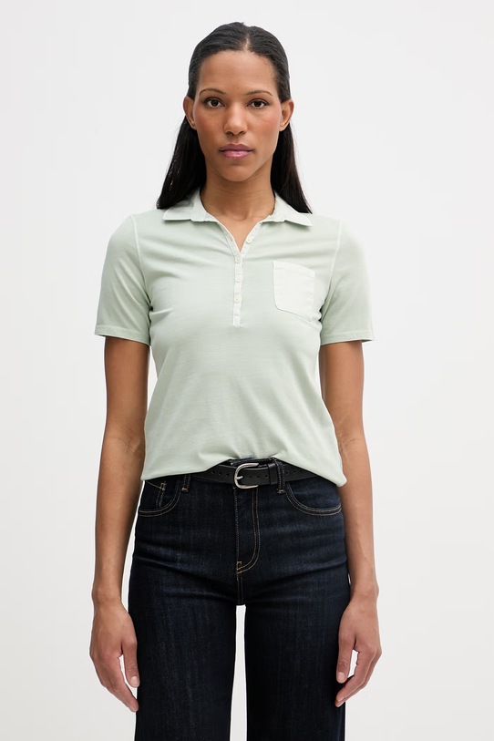 Marc O'Polo polo damskie bawełniane zielony 5000013270
