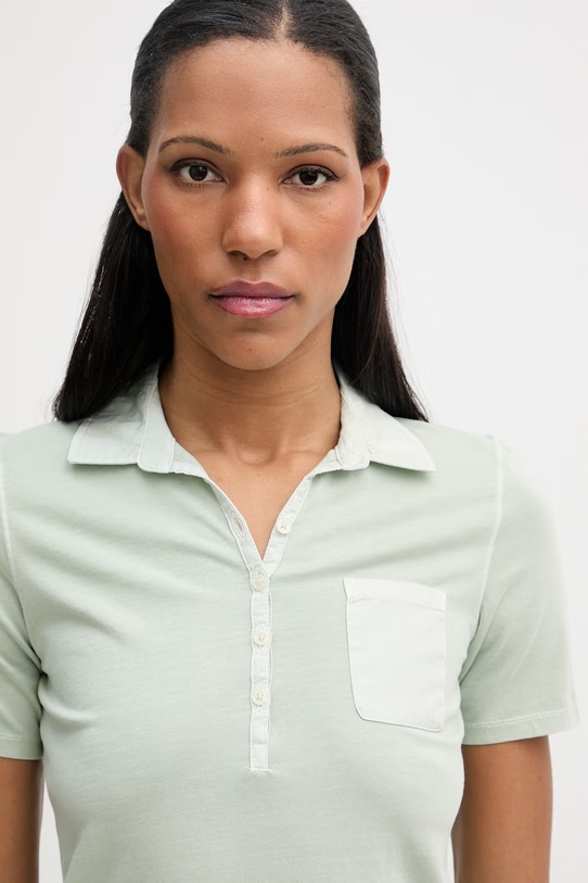 Marc O'Polo polo damskie bawełniane zielony 5000013270