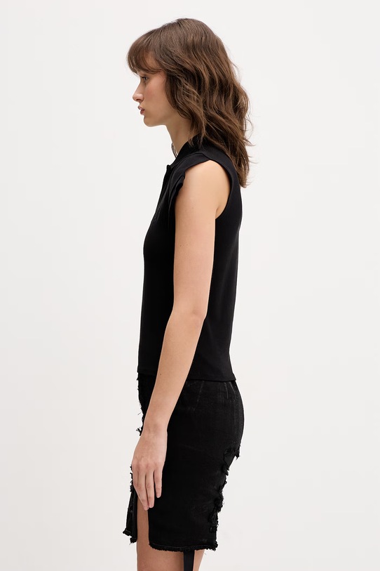 VETEMENTS polo bawełniane WE76PO453B czarny SS26