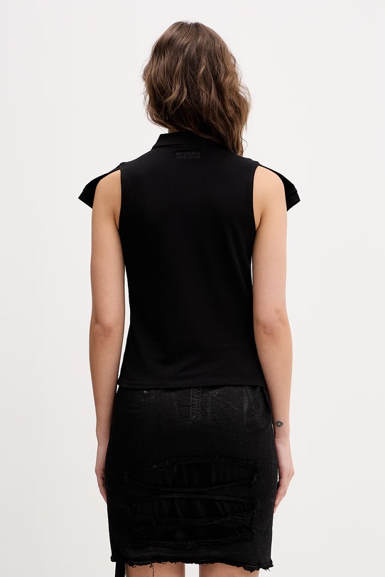 Odzież VETEMENTS polo bawełniane WE76PO453B czarny