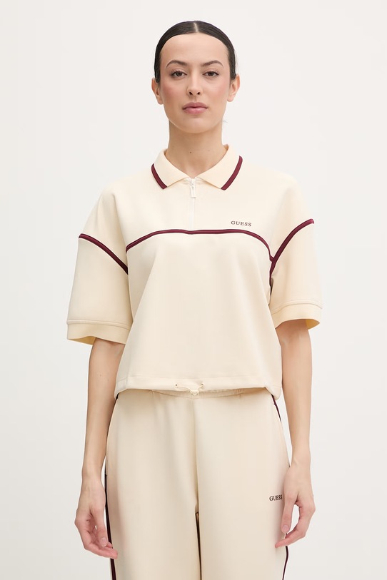 Guess polo damskie JASMINE beżowy V6GP01.K2945