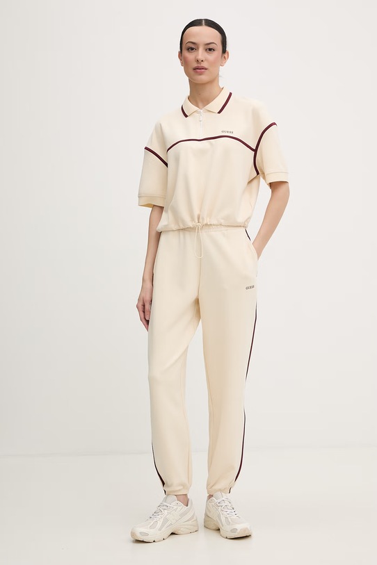 Guess polo damskie JASMINE V6GP01.K2945 beżowy SS26