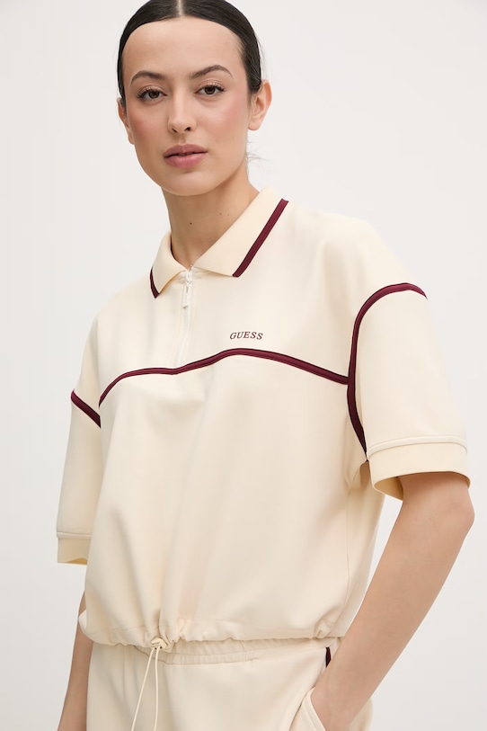 Guess polo damskie JASMINE beżowy V6GP01.K2945