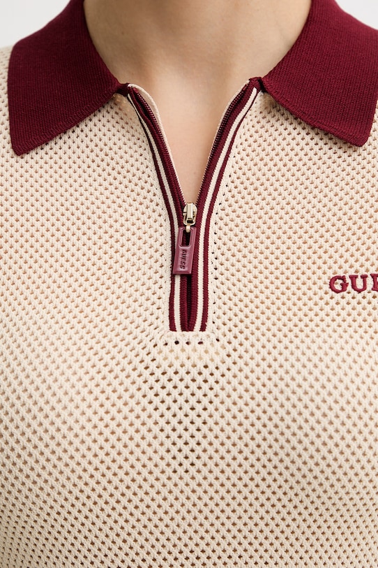 Guess polo damskie GABRY V6GR04.Z0725 beżowy