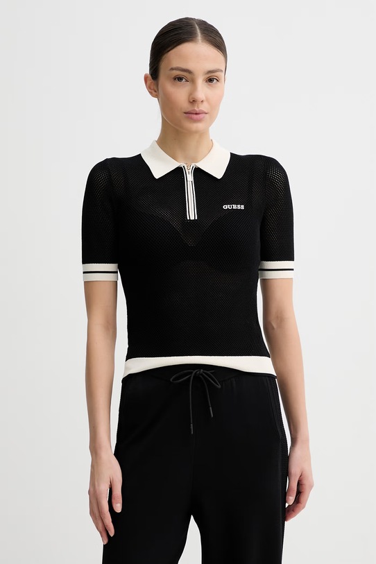 Guess polo damskie GABRY czarny V6GR04.Z0725