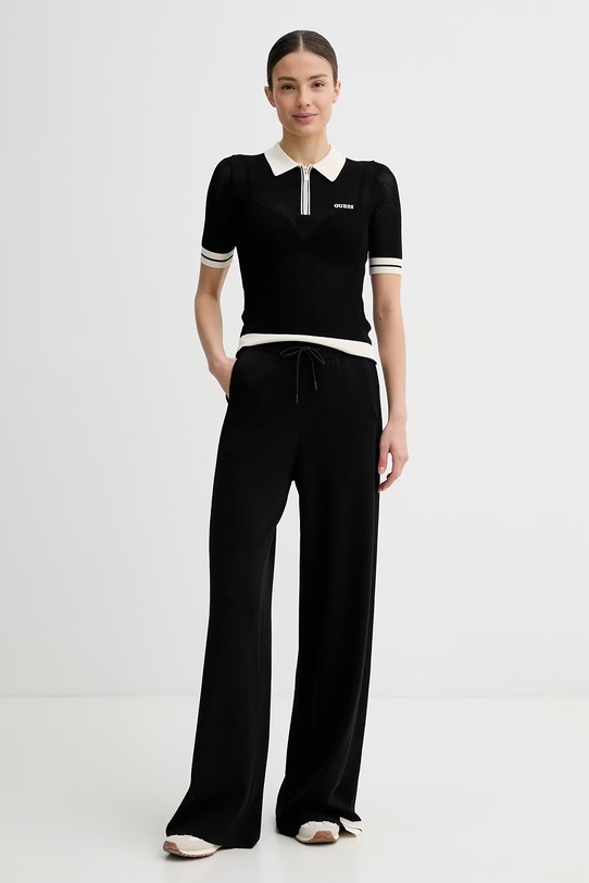 Guess polo damskie GABRY V6GR04.Z0725 czarny SS26