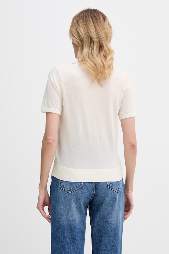 Odzież Guess polo damskie wełniane W6GR03.Z0583 beżowy