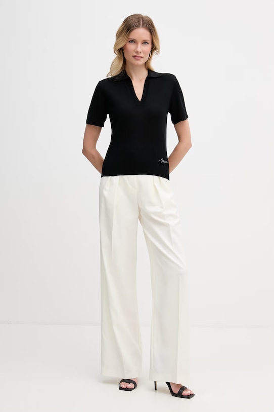 Guess polo damskie wełniane W6GR03.Z0583 czarny SS26